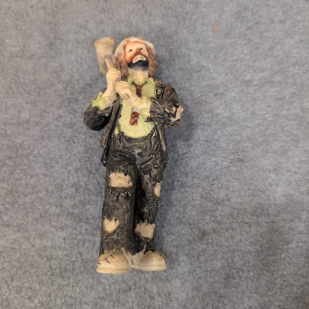 Emmett Kelly Jr. Collectibles Clown‎ Figurine Holding Mallet Torn Clothes - Picture 2 of 6